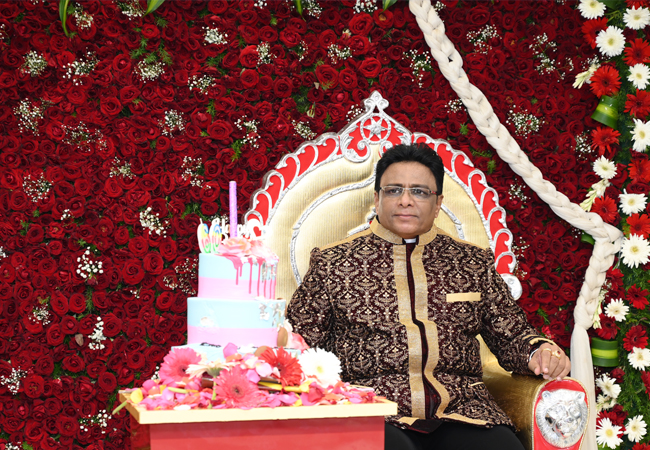 Bro Andrew Richard celebrates his 60th Birthday with grandneur amidst a large number of devotees here on Sunday, 16th, 2023, at Grace Ministry Prayer Centre Budigere in Bangalore with a myriad of wishes.